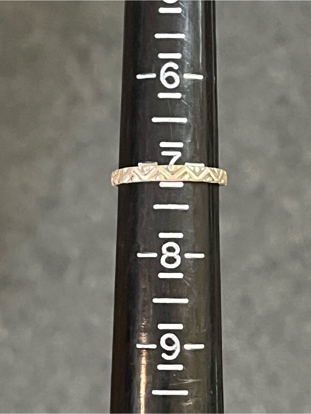 Solid Sterling Silver Dainty Stacker Band Ring Size 7 - Picture 6 of 7